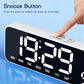 Large Display Digital Alarm Clock with Dual Alarms, Snooze, Temperature & Humidity, Week Display, 3 Brightness Levels, USB-C Powered