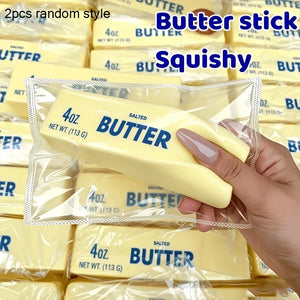 2-Pack Butter-Scented Squishy Toys, Slow-Rising Sensory Squeeze Fidgets