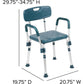 Adjustable Bath & Shower Chair with Quick-Release Back & Arms – 300 lb Capacity, Navy
