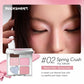 6-Color Eyeshadow Palette, Matte Shimmer & Glitter, Nude Pink Brown & Smoky Black, Highly Pigmented Pressed Powder