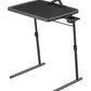 Adjustable Folding TV Tray Table – 6 Height Levels, 3 Tilt Angles, Portable Laptop & Dinner Table with Cup Holder
