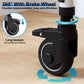 3-in-1 Shower Commode Wheelchair – Adjustable Reclining Bathroom Transport Chair with Removable Bedpan
