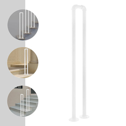 U-Shaped Stair Handrail – 39.37" Carbon Steel Wall Mount Safety Grab Bar for Indoor & Outdoor Stairs