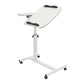 360° Adjustable Tilting Overbed Laptop Desk with 4 Lockable Wheels, C-Shaped Rolling Computer Table for Bed, Sofa & Office
