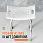Adjustable Shower Chair for Seniors – Height Adjustable Bath Stool with Built-In Handles, Non-Slip Feet, 350 lb Capacity