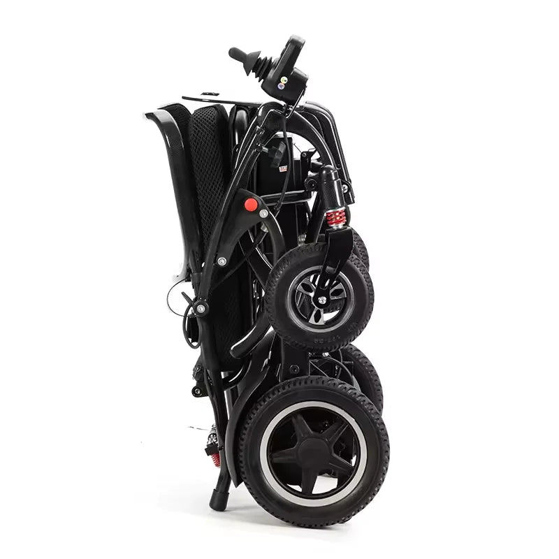 Lightweight Folding Carbon Fiber Electric Wheelchair with 24V Lithium Battery
