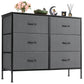 6-Drawer Fabric Dresser Nightstand with Storage, Bedroom Bedside Table & Clothes Organizer Chest for Bedroom and Living Room