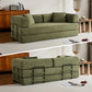 79-Inch Folding Convertible Sofa Bed – Oversized Corduroy Boneless Futon Loveseat & Floor Couch for Small Spaces