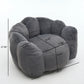 Large Petal Cloud Lounge Chair – Faux Rabbit Fur Upholstered Cozy Wrap-Arm Accent Sofa for Bedroom, Living Room & Gaming