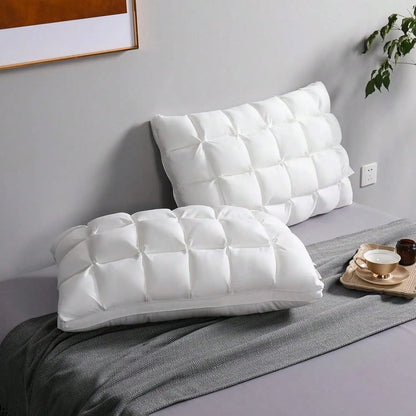 2-Pack Fluffy Bed Pillows – Soft Support Sleeping Cushions for Side & Back Sleepers, Bedroom Bedding, White