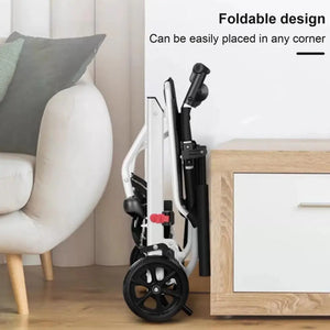 Lightweight Foldable Transport Wheelchair for Adults – Portable Travel Chair with Adjustable Backrest & Safety Belt