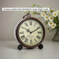 Retro Metal Analog Alarm Clock with Large Numbers, Silent Non-Ticking Movement, Vintage Bedside Table Clock for Bedroom