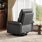 360° Swivel Rocker Recliner Chair – PU Leather Glider Nursery Chair with Deep Seat & Padded Armrests for Living Room