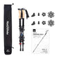 2-Pack Lightweight Carbon Fiber Trekking Poles, Collapsible Adjustable Hiking Walking Sticks for Outdoor Travel