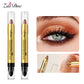 Dual-Ended Eyeshadow and Highlighter Stick, Waterproof Creamy Shimmer Eye Makeup, 6 Shades