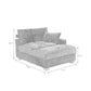 Oversized Corduroy Chaise Lounge Chair – Upholstered Sleeper Sofa with Left Armrest, Cushion & Deep Seat