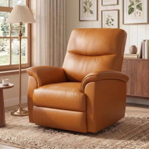 Electric Power Recliner Chair, PU Leather Adjustable Armchair with Free-Position Reclining & Extendable Footrest