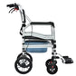 Portable Toilet Chair Alloy Commode with Wheels Foldable Shower Chair Convenient Adult Mobility Aid Bathroom Chair