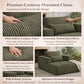 62.6-Inch Convertible Sofa Bed – 1-2 Seater Corduroy Sleeper Couch with 2 Lumbar Pillows for Small Spaces, Green