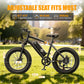 Hopepeak F10 Fat Tire Electric Bike for Adults – 1200W Peak Motor, 48V Battery, 20" × 4" Tires, 7-Speed