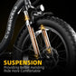 1000W Folding Electric Bike for Adults – 48V 20.8Ah Removable Battery, 20" Fat Tires, Front Suspension & Rear Rack