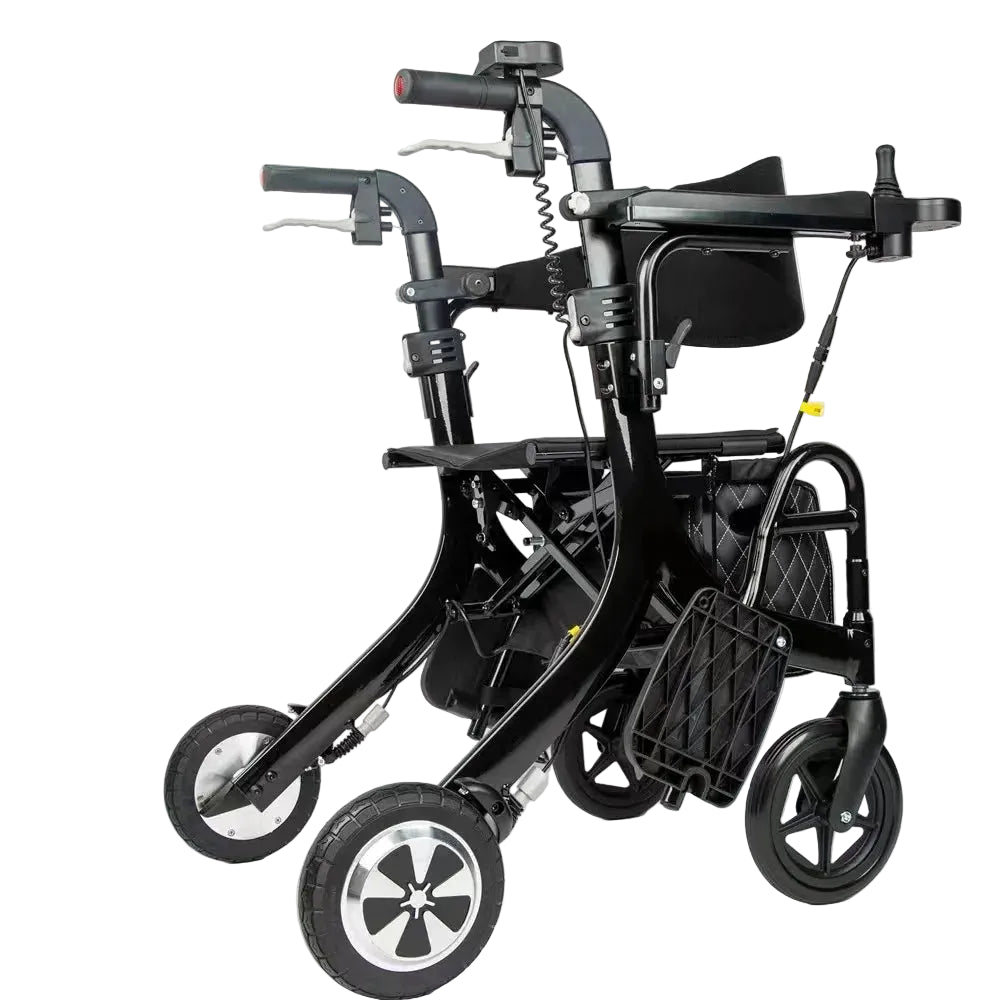 5-in-1 Electric Walker & Wheelchair Combo – Adjustable Foldable Mobility Aid