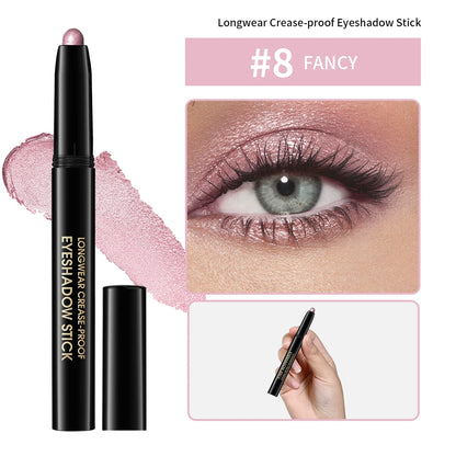 Cream Eyeshadow Stick, Matte and Shimmer Shades, Waterproof Smudge-Resistant Eye Makeup Pencil, 8 Colors Available