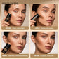 5-Piece Cream Concealer, Contour and Highlighter Stick Set, Full Coverage Face Makeup