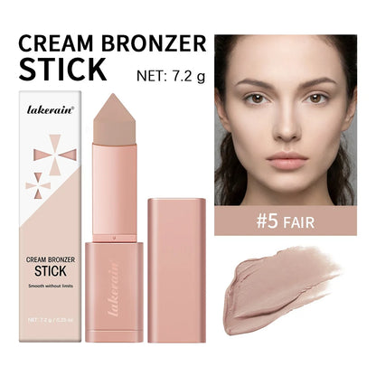 2-Piece Cream Bronzer Stick Set, Smooth Blendable Face Contour, Waterproof Natural Sun-Kissed Finish