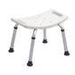 Adjustable Aluminum Shower Chair with Backrest & Armrests – 330 lb Capacity