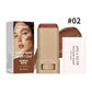 2-Piece Serum-Boosted Skin Tint Foundation Stick Set, Smooth High Coverage Concealer, Travel Makeup