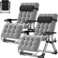 Set of 2 Zero Gravity Outdoor Lounge Chairs – Adjustable Reclining Patio Chairs with Cushions, Headrests & Cup Holders