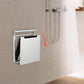 Wall-Mounted Folding Shower Seat with Padded Handrails – Slow-Close Space-Saving Bath Bench, 330 lb Capacity