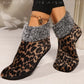 4 Pairs Women’s Winter Fuzzy Slipper Socks, Thick Warm Non-Slip Cozy Indoor House Socks for Cold Weather