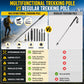 Adjustable Aluminum Alloy Trekking Pole – Multifunctional Hiking Walking Stick with EVA Grip & Interchangeable Tips