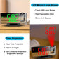 Digital Projection Alarm Clock with 180° Projector, Mirror LED Display, 4-Level Brightness & USB Charging Port
