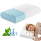 Memory Foam Neck Pillow, Standard Size Bed Pillow with Ventilated Cooling Design & Removable Washable Cover