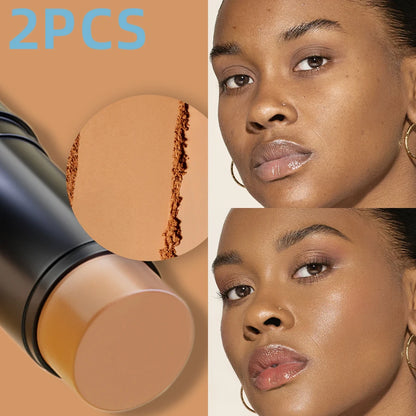 2-Piece Foundation & Concealer Stick Set, Dark Circle Coverage & Contour Makeup Pens