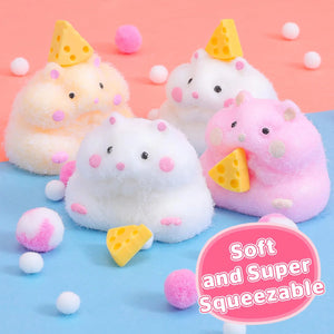 3-Inch Hamster Squishy Toy, 1-Piece Soft Sensory Squeeze Fidget for Adults & Teens