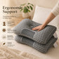 Soybean Fiber Ergonomic Contour Neck Pillow for Side & Back Sleepers, Breathable Head, Neck & Shoulder Support Pillow