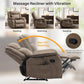 Leather Massage Recliner Chair with Heat – Comfortable Manual Wall-Hugger Reclining Lounge Chair