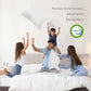 Memory Foam Neck Pillow, Standard Size Bed Pillow with Ventilated Cooling Design & Removable Washable Cover