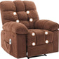 Dual Motor Power Lift Recliner Chair with Massage & Heat, Extra-Wide Overstuffed Recliner with Adjustable Headrest & Remote Control