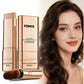 Dual-Ended Hydrating Foundation Stick with Brush, Lightweight Cream Makeup Base
