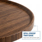 19.7" Minimalist Round Side Table with Metal Frame, Small Coffee & End Table for Living Room and Bedroom