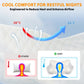 Ergonomic Cooling Memory Foam Neck Pillow with Contoured Support & Removable Washable Cooling Cover, 1-Pack
