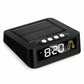 Solar Powered Car Digital Clock with Anti-Drowsiness Driving Reminder, Thermometer, LED Night Light, 6 Alarm Modes & USB Charging