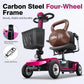 4-Wheel Foldable Mobility Scooter for Adults, 20Ah Detachable Battery, 418 lb Capacity, Electromagnetic Brake, 360° Swivel Seat