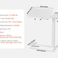 Height & Angle Adjustable Overbed Table with Swivel Casters, Mobile Rolling Bedside Laptop Desk for Home & Office
