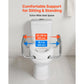 3.5" Raised Toilet Seat with Arms – Elevated Toilet Riser with Padded Handles, 300 lb Capacity